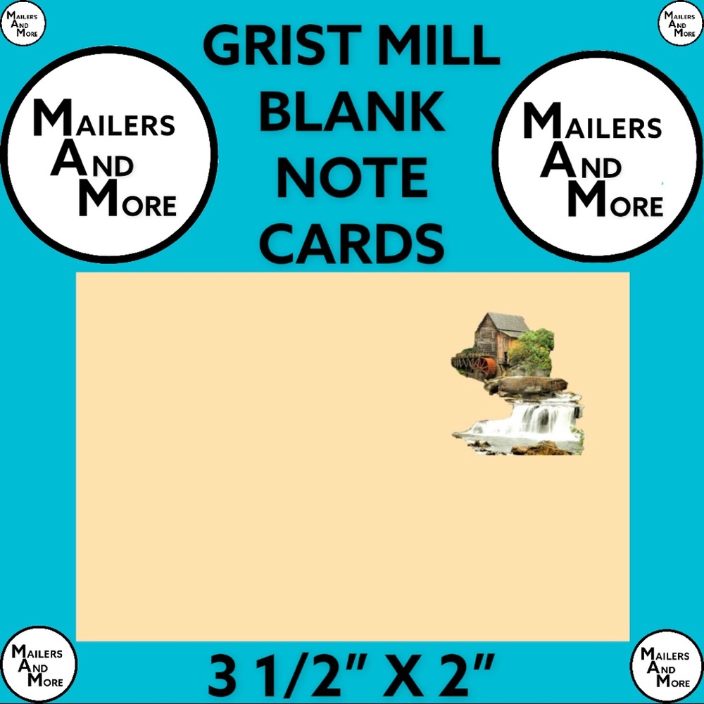 50 Grist Mill Blank Thank You Cards, Note Card